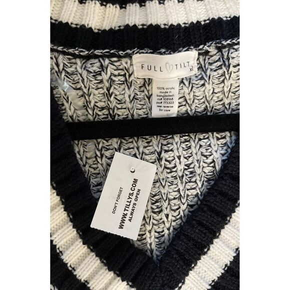 Tilley full tilt women deep v neck sweater xlarge knit hegry over size pullover - Picture 4 of 8